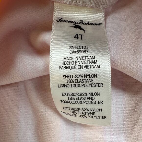 Tommy Bahama Pink Yellow Orange Pattern Two Piece Swimsuit Toddler Size 4T - Picture 3 of 3